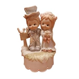 Vintage Lefton Heavenly Hobos Ceramic Music Box